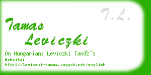 tamas leviczki business card